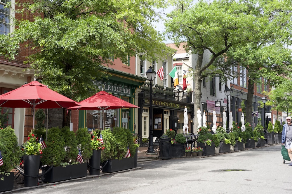 The Creamery and O'Connell's storefronts